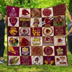 Brisbane Broncos 2 Blanket Quilt Rze1