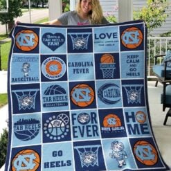 North Carolina Tar Heels 2 Blanket Quilt Rze1
