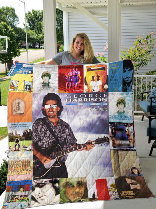 1589983547 george harrison albums quilt blanket for fans ver 17