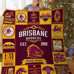 Brisbane Broncos 3 Blanket Quilt Rze1