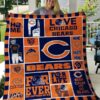 Chicago Bears 3 Blanket Quilt Rze1