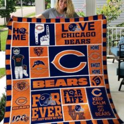 Chicago Bears 3 Blanket Quilt Rze1