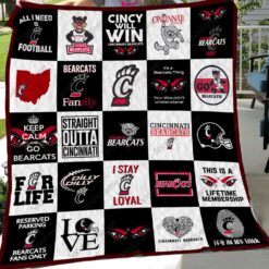 Cincinnati Bearcats Blanket Quilt Rze2