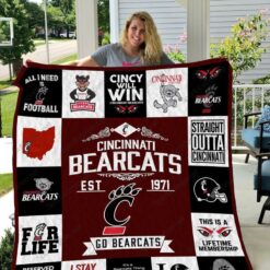 Cincinnati Bearcats Quilt Blanket Quilt Rze2