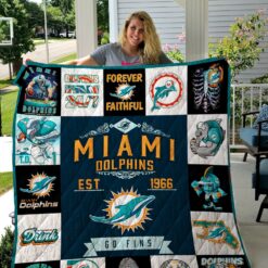 Miami Dolphins Blanket Quilt Rze2
