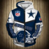 Dallas Cowboys 2 Hoodie Zip Hoodie 3D HD21
