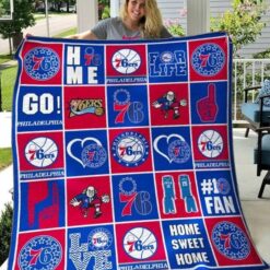 Philadelphia 76ers Blanket Quilt Rze1