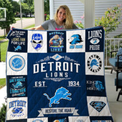 Detroit Lions Blanket Quilt Rze1