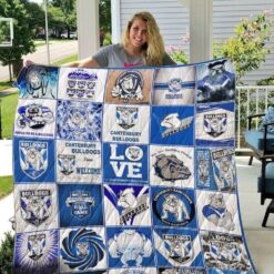 Canterbury Bankstown Bulldogs Blanket Quilt Rze1