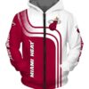 Miami Heat Hoodie Zip Hoodie 3D D22
