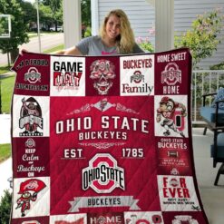Ohio State Buckeyes Blanket Quilt Rze1