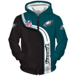 Philadelphia Eagles 1 Zip Hoodie 3D Rze1