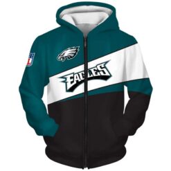 Philadelphia Eagles 3 Zip Hoodie 3D Rze1