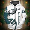 Philadelphia Eagles 4 Zip Hoodie 3D Rze1