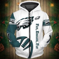 Philadelphia Eagles 4 Zip Hoodie 3D Rze1