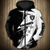 Las Vegas Raiders 3 Hoodie Zip Hoodie 3D Rze1