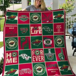Minnesota Wild 1 Quilt Blanket Rze1