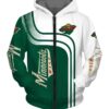 Minnesota Wild Zip Hoodie 3D Rze1