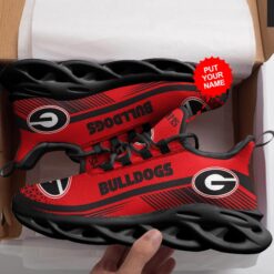 Georgia Bulldog Black Custom Max Soul Shoes Rze1