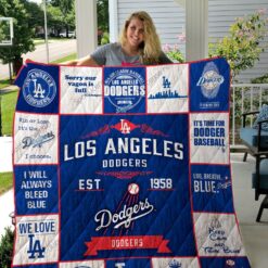 Los Angeles Dodgers Quilt Blanket Rze2