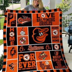 Baltimore Orioles Quilt Blanket Quilt Rze1