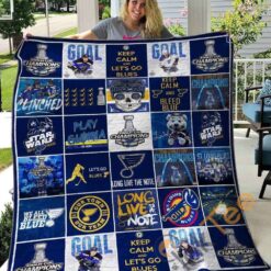 St Louis Blues 3 Blanket Quilt Rze1