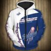 Los Angeles Dodgers Zip Hoodie 3D Rze1