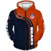 Chicago Bears 1 Zip Hoodie 3D Rze1