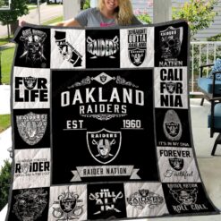 Okaland Raiders Blanket Quilt Rze1
