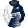 Los Angeles Rams 1 Zip Hoodie 3D Rze1