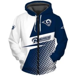 Los Angeles Rams 1 Zip Hoodie 3D Rze1