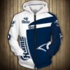 Los Angeles Rams 2 Zip Hoodie 3D Rze1