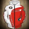 Georgia Bulldogs Zip Hoodie 3D Rze1
