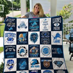 Detroit Lions Quilt Blanket Rze2