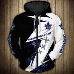 Toronto Maple Leafs 3 Zip Hoodie 3D Rze1