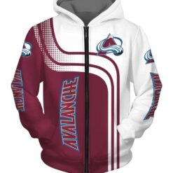 Colorado Avalanche 3 Zip Hoodie 3D Rze1