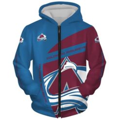 Colorado Avalanche 2 Zip Hoodie 3D Rze1