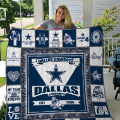 Dallas Cowboys 2 Blanket Quilt Rze1