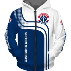 Washington Wizards Zip Hoodie 3D Rze1