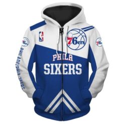 Philadelphia 76ers 1 Zip Hoodie 3D Rze1
