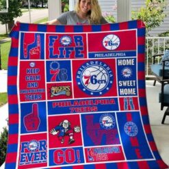 Philadelphia 76ers 2 Quilt Blanket Rze1