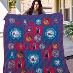 Philadelphia 76ers 3 Quilt Blanket Rze1