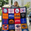 Philadelphia 76ers 4 Quilt Blanket Rze1