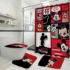 Mickey Mouse Bathroom Shower Curtain Toilet Seat Cover & Rugs Set CCHU