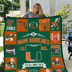 Miami Hurricanes Blanket Quilt Rze1