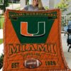 Miami Hurricanes 1 Blanket Quilt Rze1
