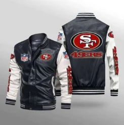 San Francisco 49ers 1g Leather Baseball Jacket HD21