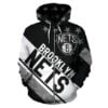 Booklyn Nets Zip Hoodie 3D H23