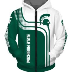 Michigan State Spartans Zip Hoodie 3D Rze1