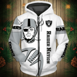 Las Vegas Raiders Zip Hoodie 3D Rze1